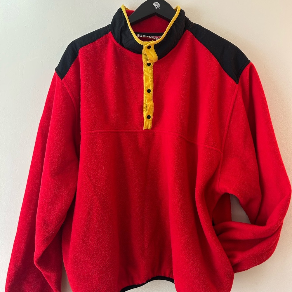 Marlboro Red and Black Zip Up Sweater